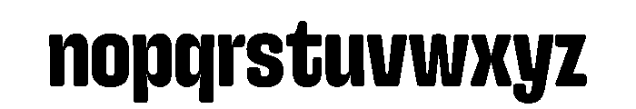 Snug Extrabold Instance Font LOWERCASE