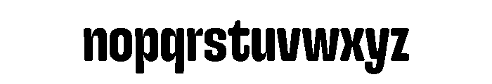 Snug LowCompactBold Instance Font LOWERCASE