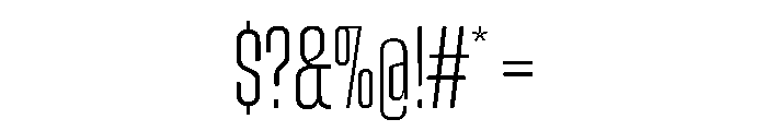 Snug LowExtralight Instance Font OTHER CHARS