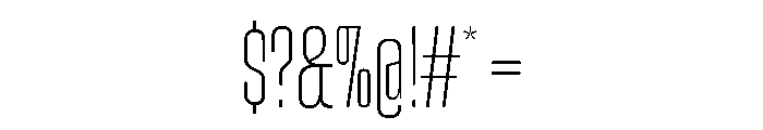 Snug Thin Font OTHER CHARS