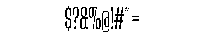 SnugCompact Light Font OTHER CHARS