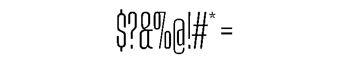 SnugSharp CpctXLight Instance Font OTHER CHARS