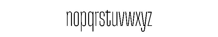 SnugSharp LCpctThin Instance Font LOWERCASE