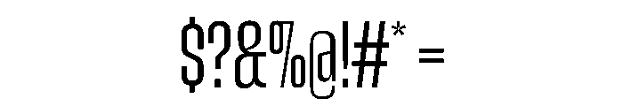 SnugSharp LLight Instance Font OTHER CHARS