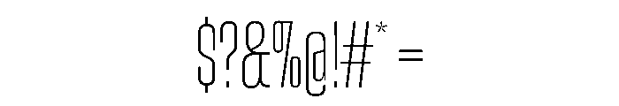 SnugSharp LThin Instance Font OTHER CHARS