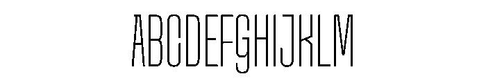 SnugSharp Thin Instance Font UPPERCASE