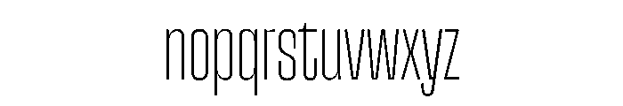 SnugSharp Thin Instance Font LOWERCASE