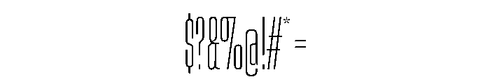 SnugSharpCompressed Thin Font OTHER CHARS