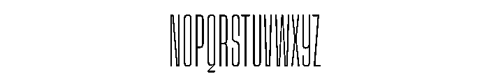 SnugSharpCompressed Thin Font UPPERCASE