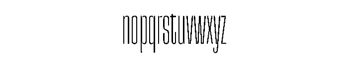 SnugSharpCompressed Thin Font LOWERCASE