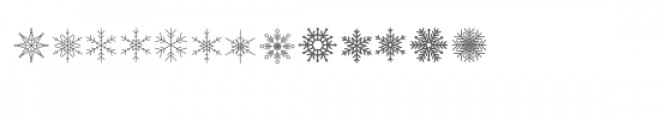 snow flurries dingbat font Font LOWERCASE