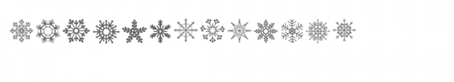 snow flurries dingbat font Font LOWERCASE