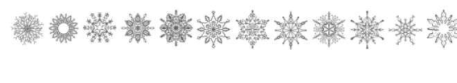 snowflake mandalas dingbat font Font UPPERCASE