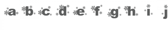 snowflakes falling font Font LOWERCASE