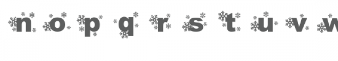 snowflakes falling font Font LOWERCASE