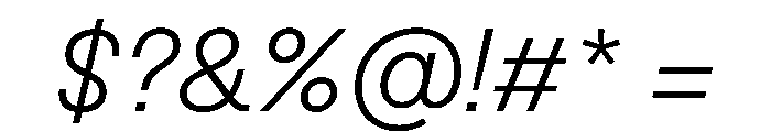 Sneak Light Italic Font OTHER CHARS