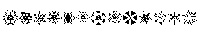 Snowflakes Regular Font UPPERCASE