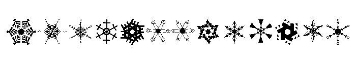 Snowflakes Regular Font UPPERCASE