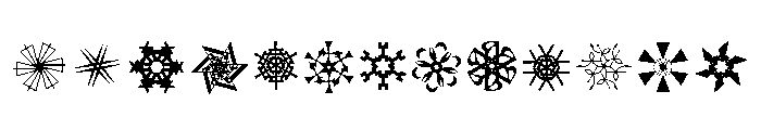 Snowflakes Regular Font LOWERCASE