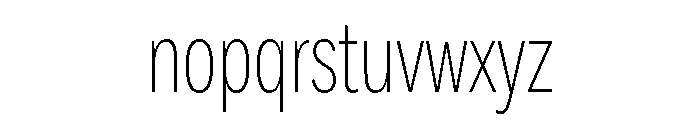 Sofia Comp Extra Light Font LOWERCASE