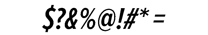 Sofia Comp Semibold Italic Font OTHER CHARS