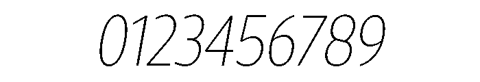 Sofia Comp Thin Italic Font OTHER CHARS