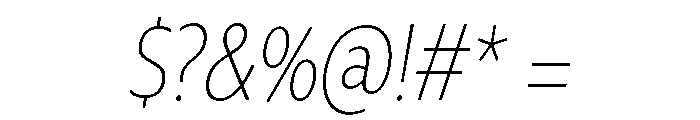 Sofia Comp Thin Italic Font OTHER CHARS