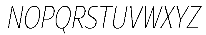 Sofia Comp Thin Italic Font UPPERCASE
