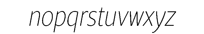 Sofia Comp Thin Italic Font LOWERCASE