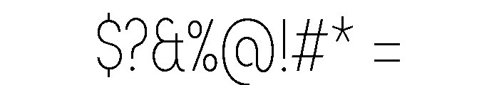 Sofia Comp Thin Font OTHER CHARS