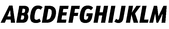 Sofia Condensed Heavy Italic Font UPPERCASE