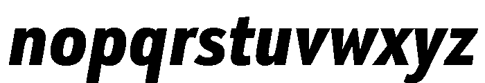 Sofia Condensed Heavy Italic Font LOWERCASE