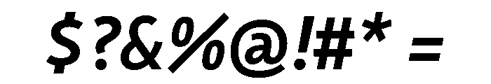 Sofia Condensed Semibold Italic Font OTHER CHARS