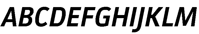 Sofia Condensed Semibold Italic Font UPPERCASE