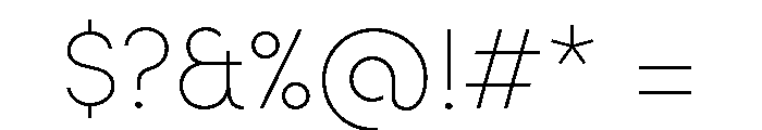 Sofia Condensed Thin Font OTHER CHARS
