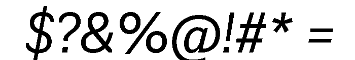 Sofia Narrow Light Italic Font OTHER CHARS