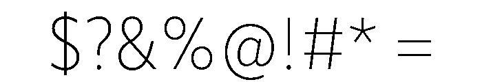 Sofia Narrow Light Font OTHER CHARS