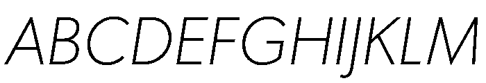 Sofia Narrow Thin Italic Font UPPERCASE
