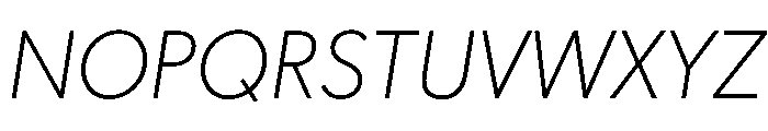 Sofia Narrow Thin Italic Font UPPERCASE