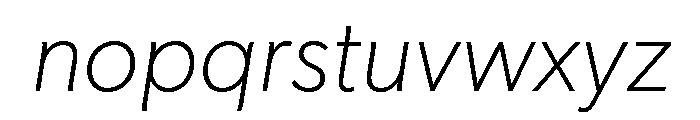 Sofia Narrow Thin Italic Font LOWERCASE
