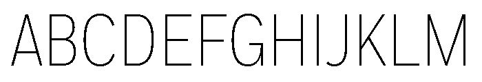 Sofia Pro Condensed Variable Extra Light Font UPPERCASE