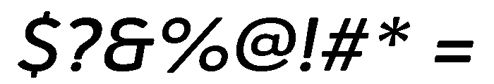 Sofia Soft Semibold Italic Font OTHER CHARS