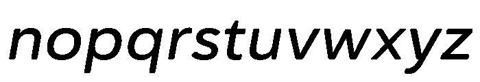 Sofia Soft Semibold Italic Font LOWERCASE