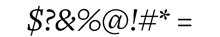 Sole Serif Variable Italic Font OTHER CHARS