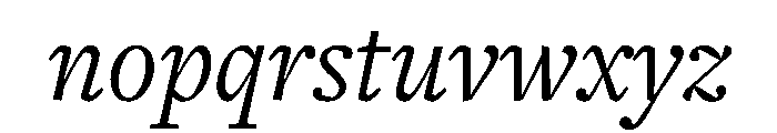 Sole Serif Variable Italic Font LOWERCASE