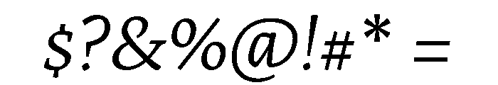Sole Serif Variable Light Italic Font OTHER CHARS