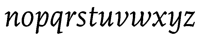 Sole Serif Variable Light Italic Font LOWERCASE