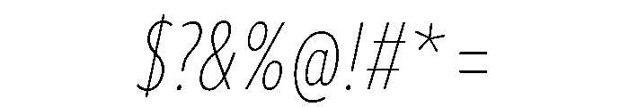 Soprani Variable Extra Light Italic Font OTHER CHARS
