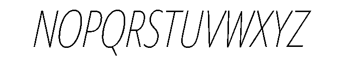Soprani Variable Extra Light Italic Font UPPERCASE