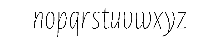Soprani Variable Thin Italic Font LOWERCASE